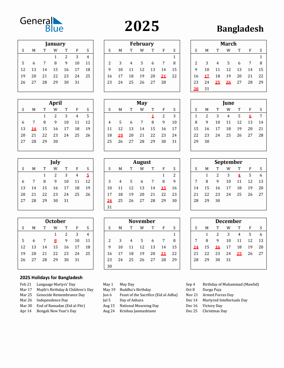 Bengali Calendar 2025 May 