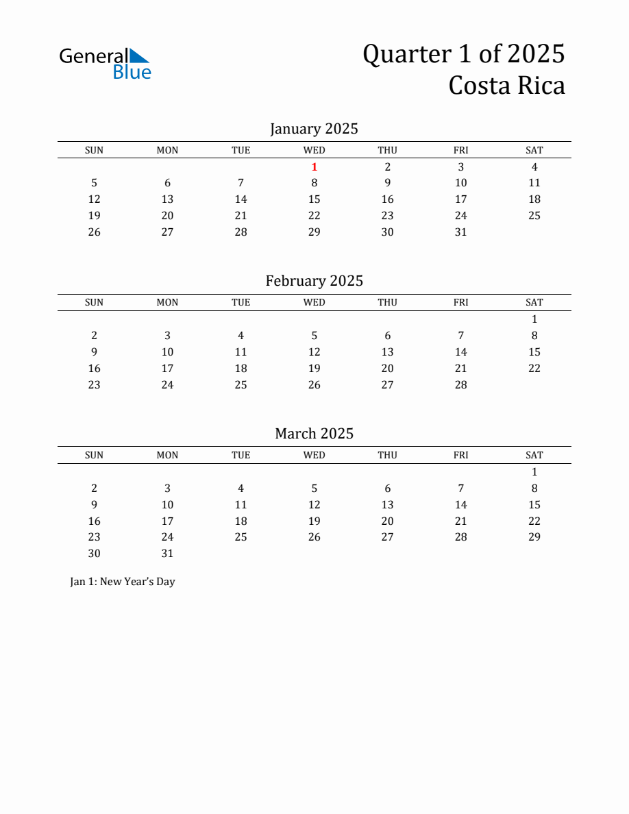 quarter-1-2025-costa-rica-quarterly-calendar