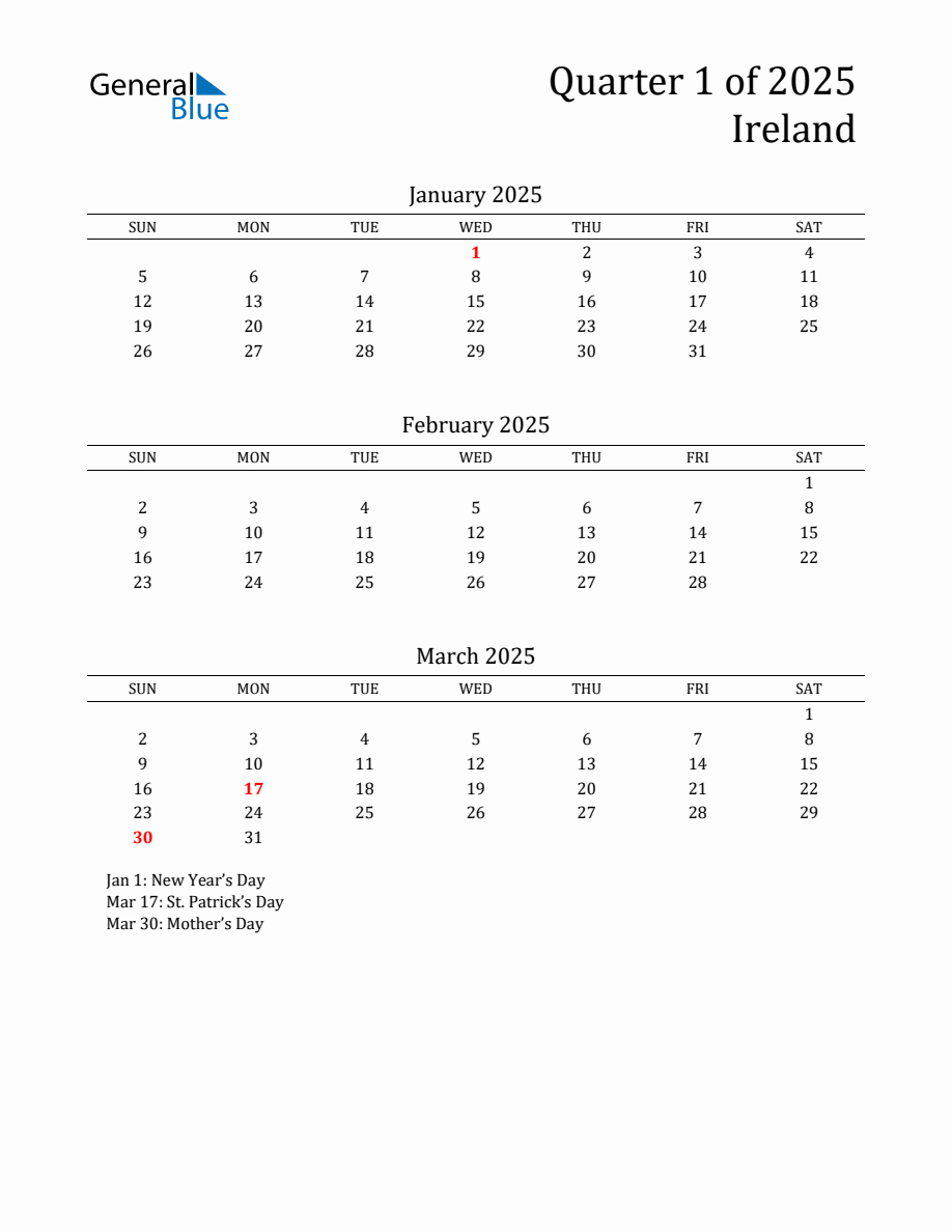 quarter-1-2025-ireland-quarterly-calendar