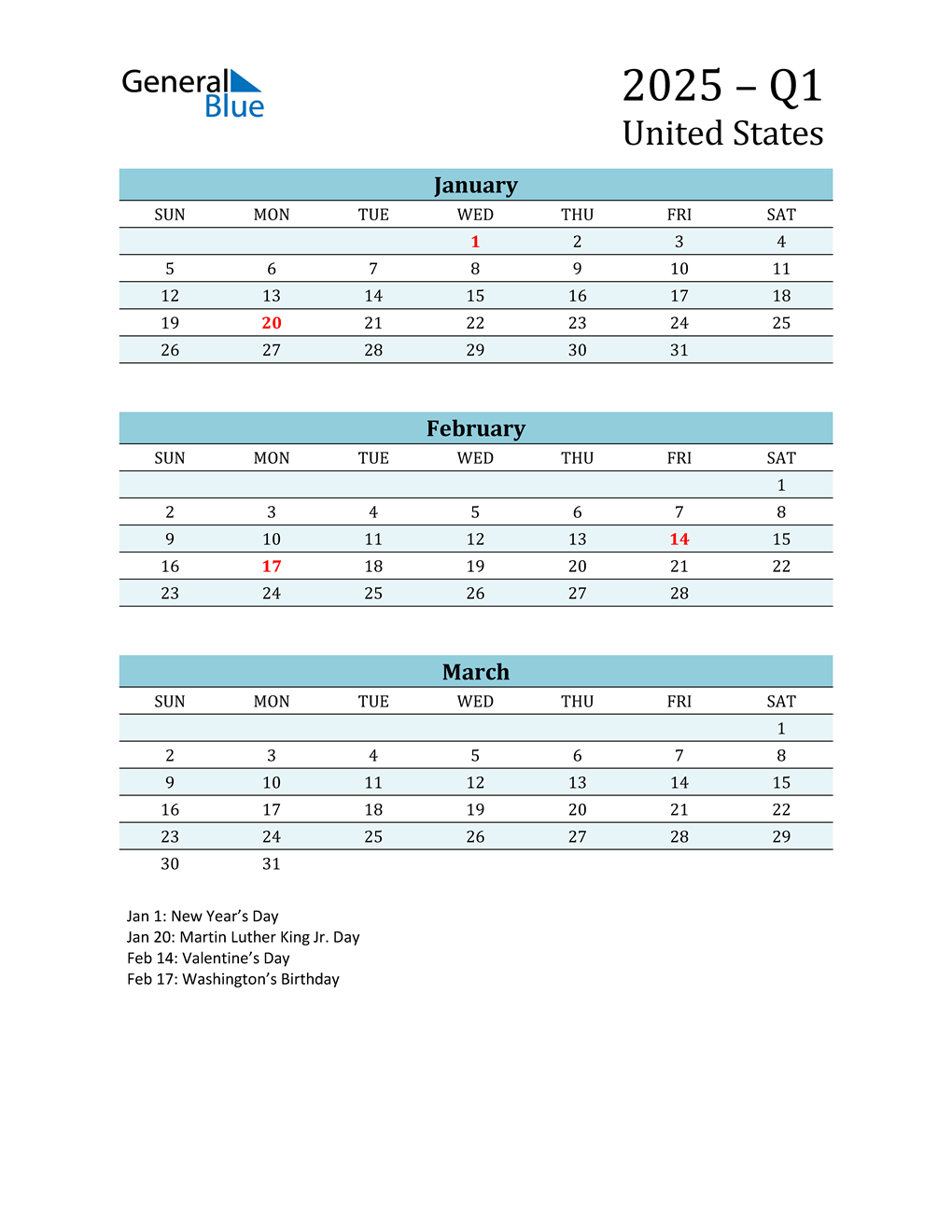 Q1 2025 Results Calendar 