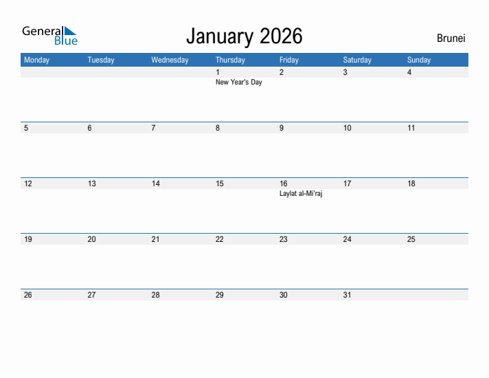 Fillable January 2026 Calendar