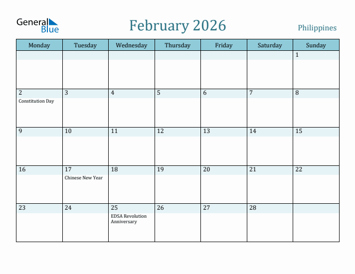 February 2026 Calendar with Holidays
