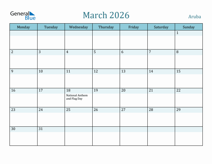 March 2026 Calendar with Holidays