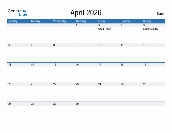 Fillable April 2026 Calendar