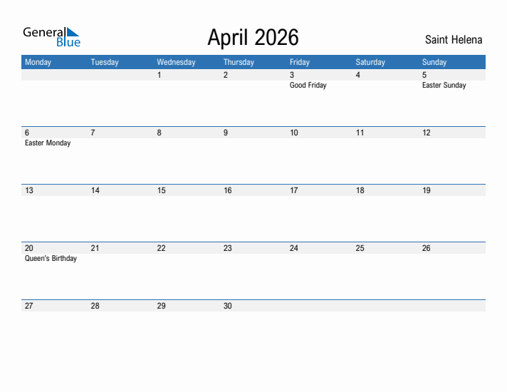 Fillable April 2026 Calendar
