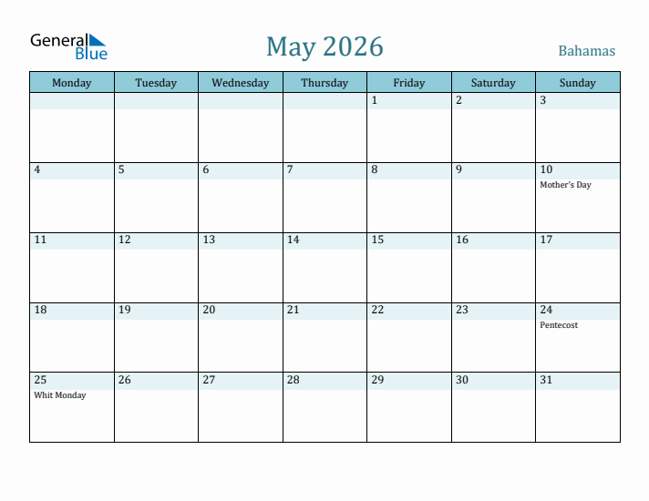 May 2026 Calendar with Holidays