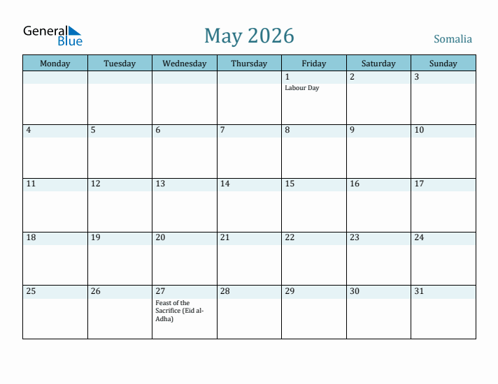 May 2026 Calendar with Holidays