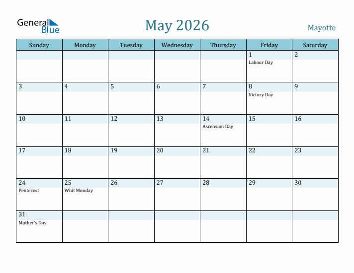May 2026 Calendar with Holidays