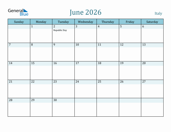 June 2026 Calendar with Holidays