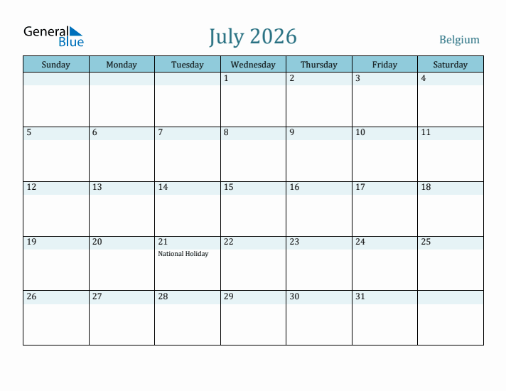 July 2026 Calendar with Holidays