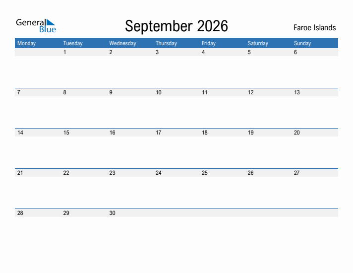 Fillable September 2026 Calendar