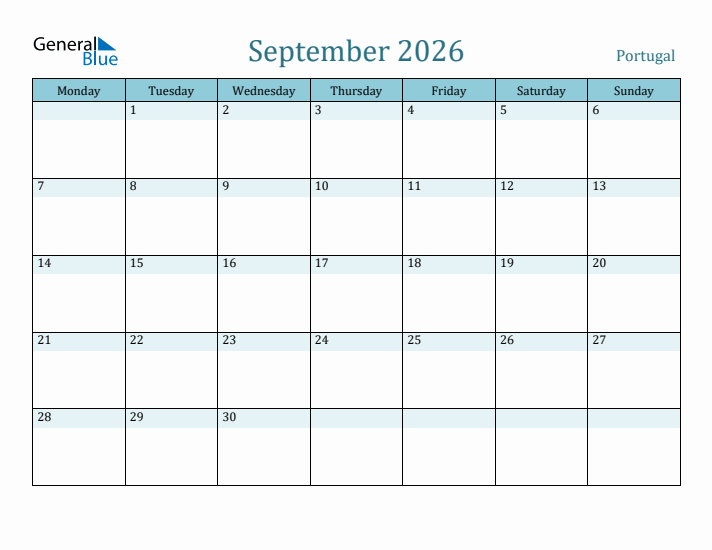 September 2026 Calendar with Holidays