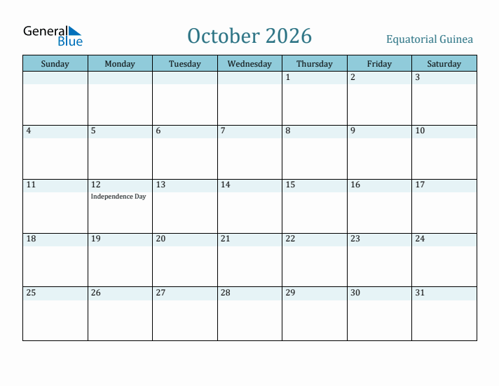 October 2026 Calendar with Holidays