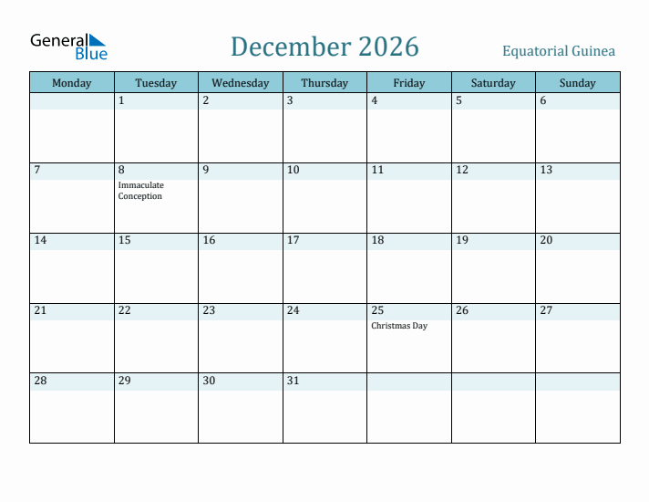 December 2026 Calendar with Holidays