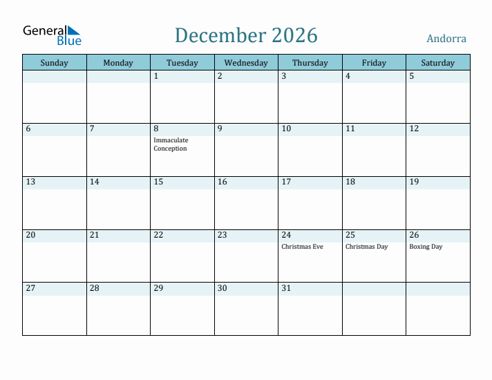 December 2026 Calendar with Holidays