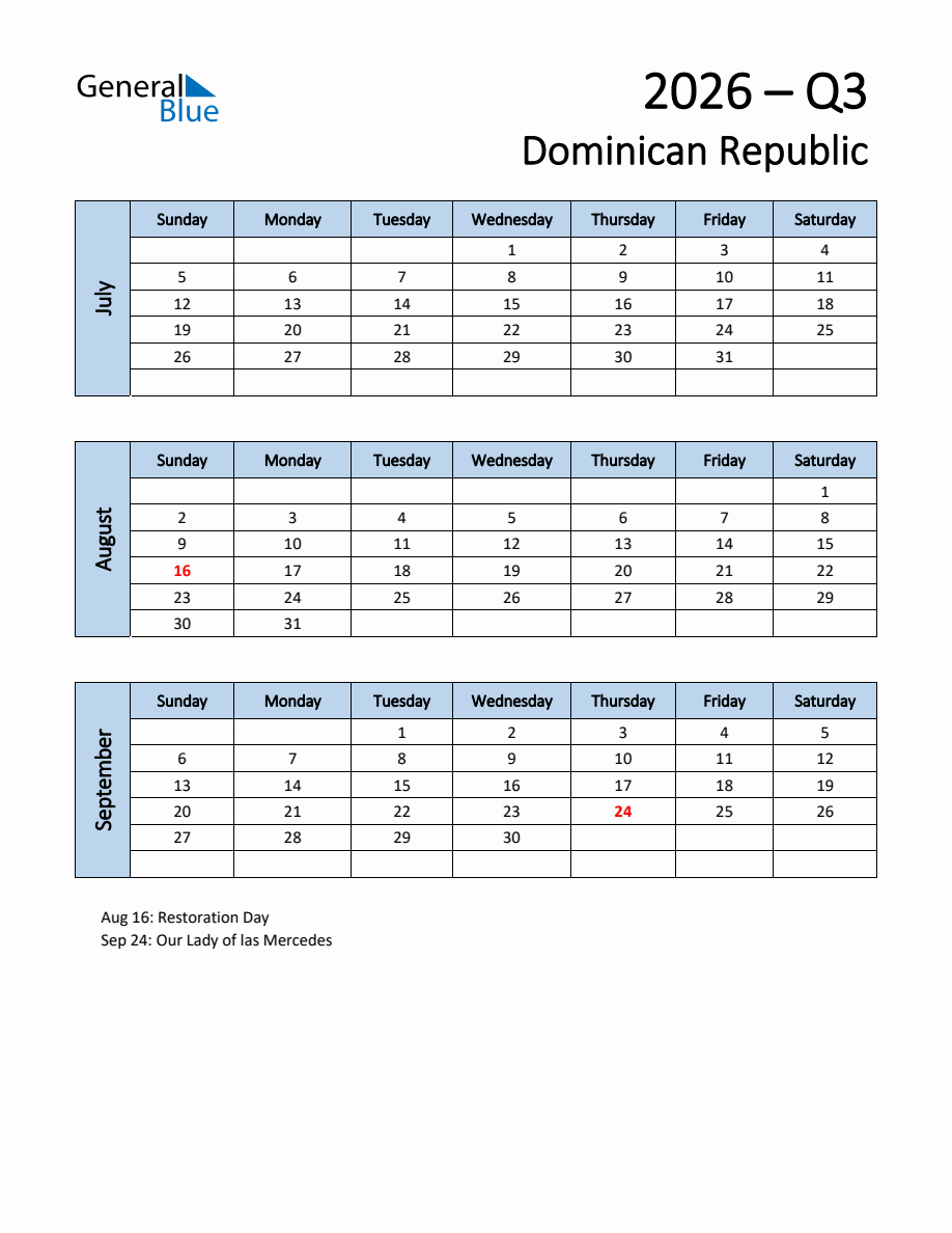 free-q3-2026-calendar-for-dominican-republic-sunday-start