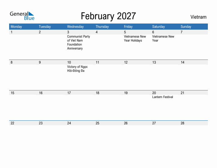 Fillable February 2027 Calendar