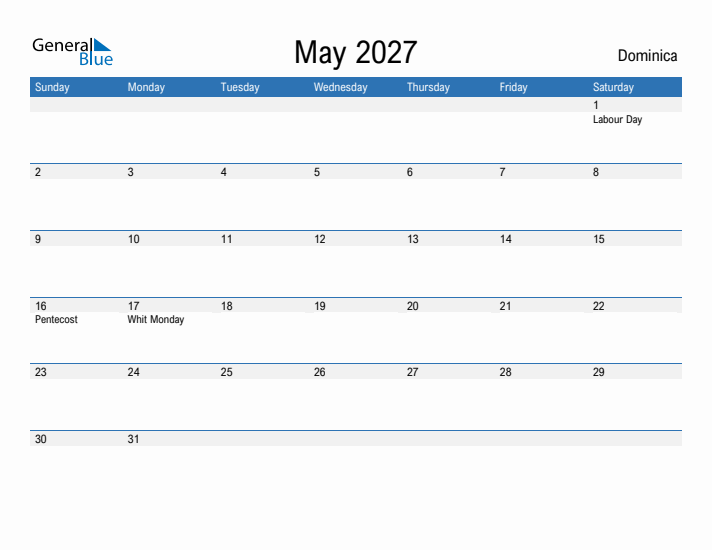 Fillable May 2027 Calendar