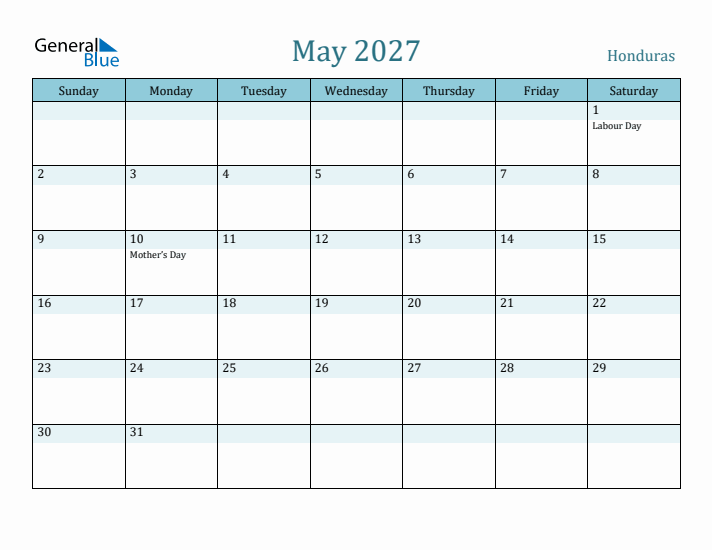 May 2027 Calendar with Holidays