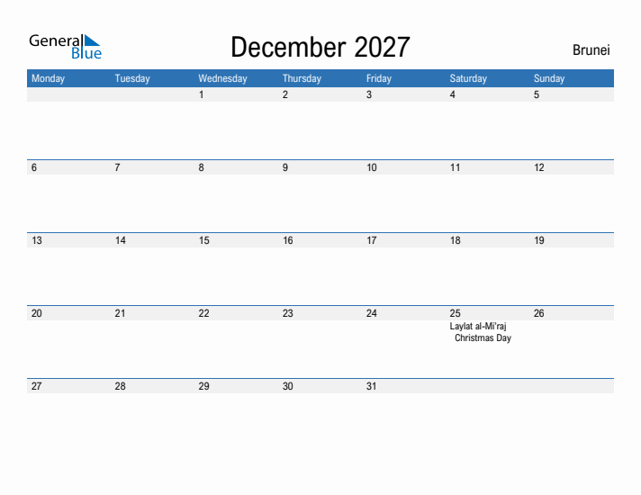 Fillable December 2027 Calendar