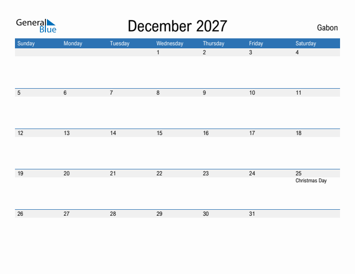 Fillable December 2027 Calendar