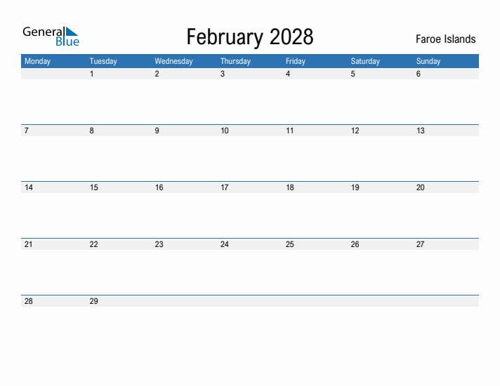 Fillable February 2028 Calendar