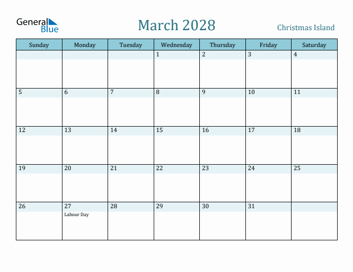 March 2028 Calendar with Holidays