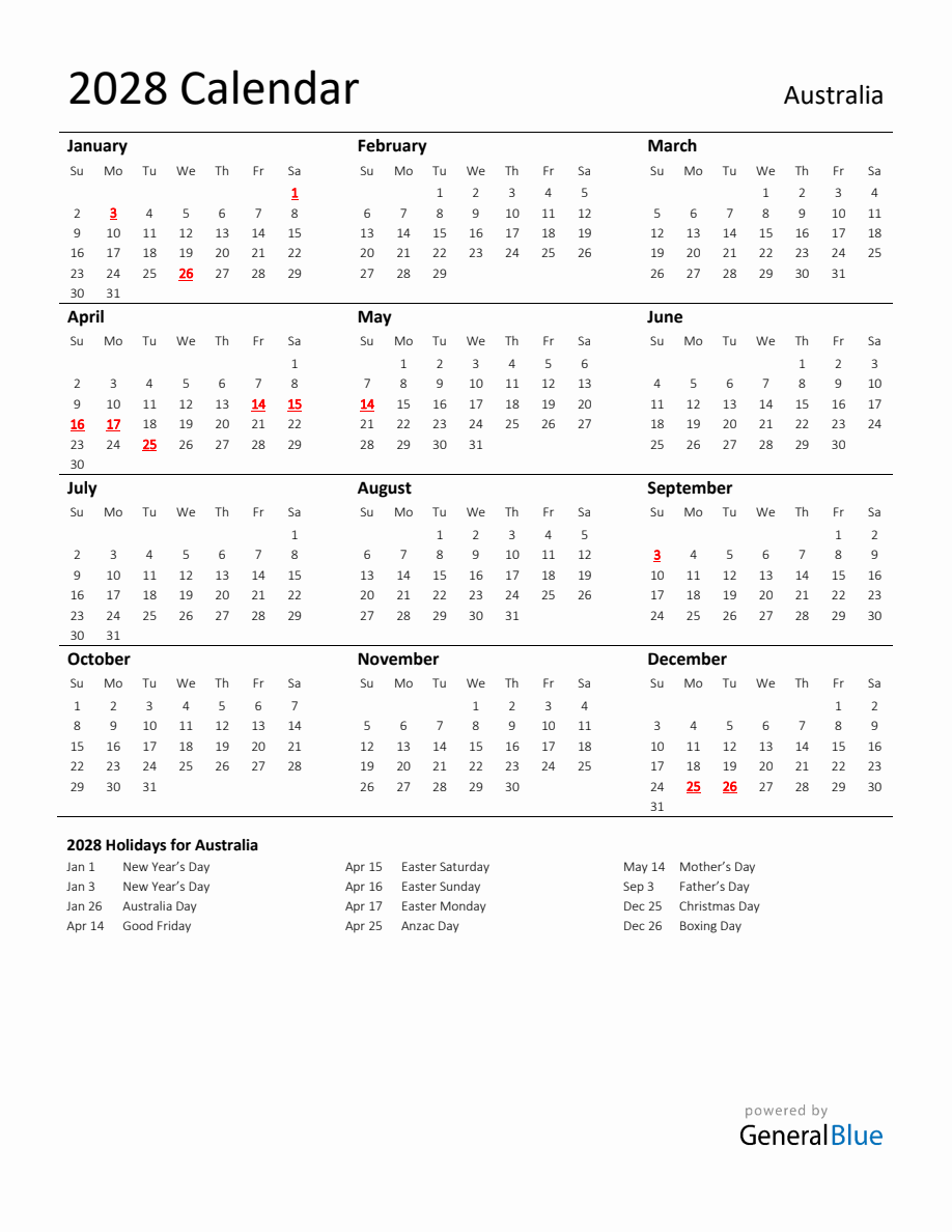 standard-holiday-calendar-for-2028-with-australia-holidays