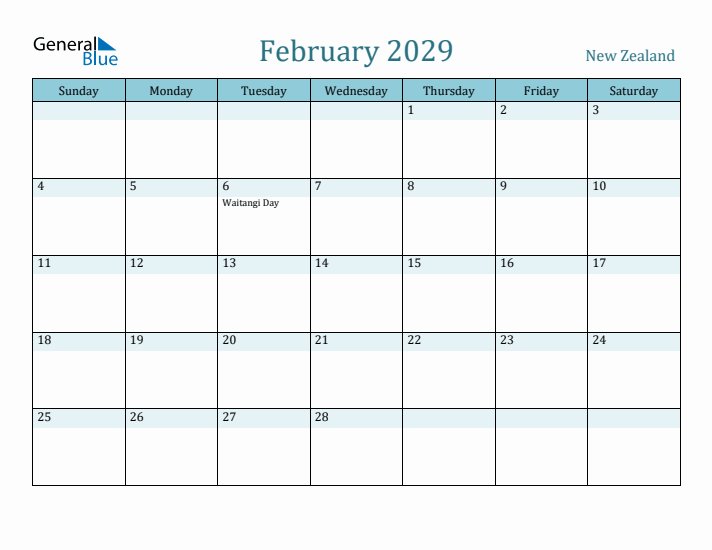 February 2029 Calendar with Holidays