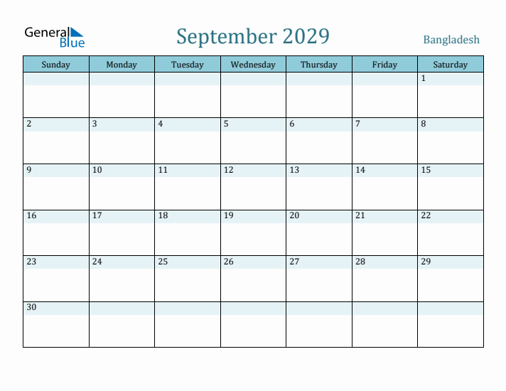 September 2029 Calendar with Holidays