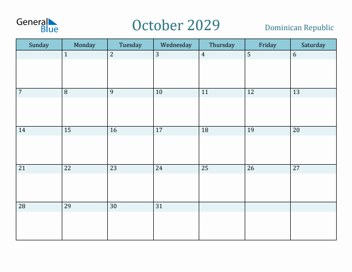 October 2029 Calendar with Holidays