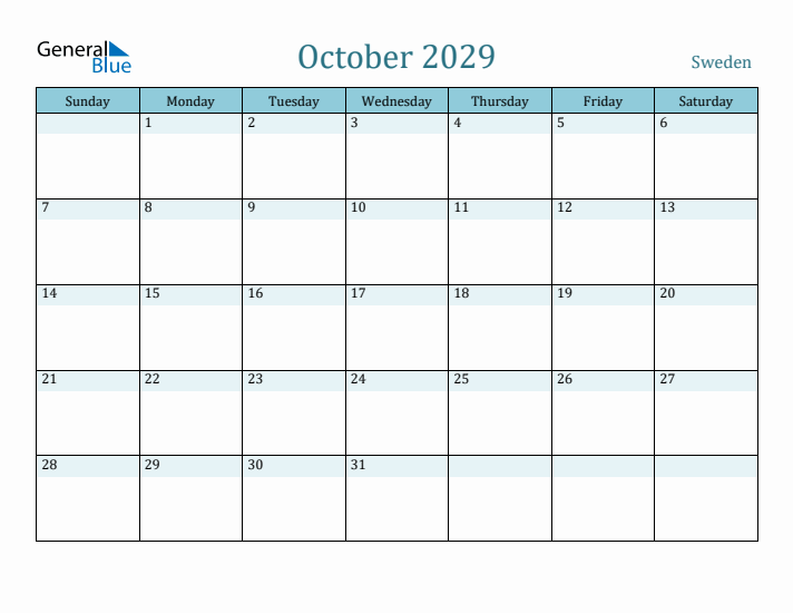 October 2029 Calendar with Holidays