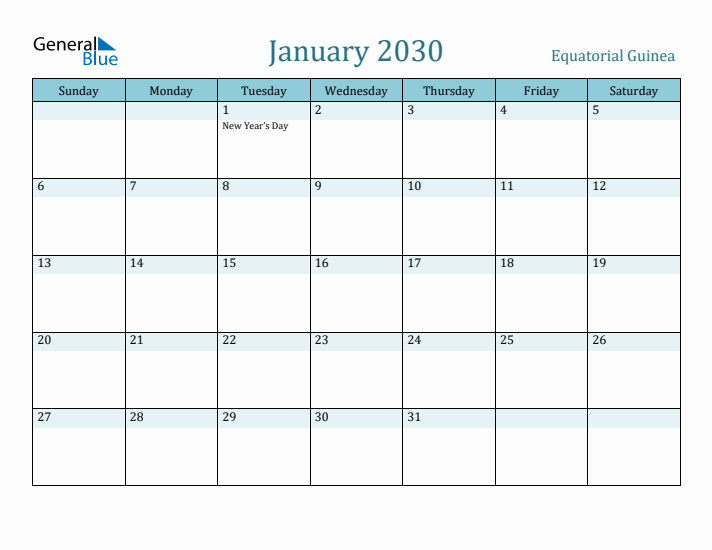 January 2030 Calendar with Holidays