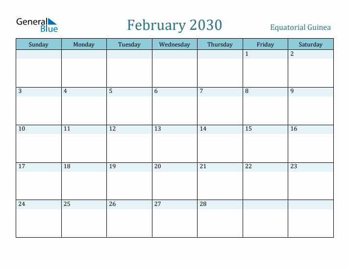 February 2030 Calendar with Holidays