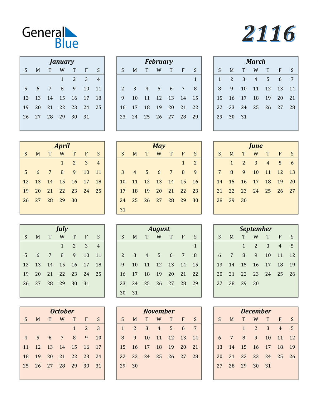 2116 Calendar (PDF, Word, Excel)