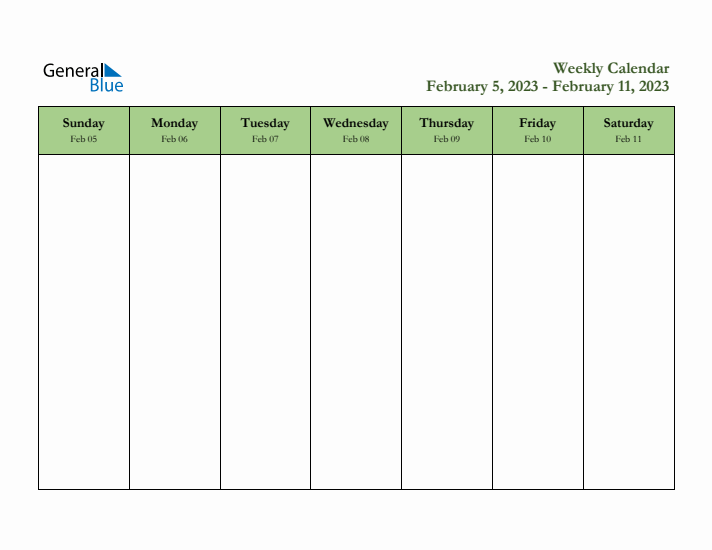 2023 Free Printable Weekly Planner (Week 6)