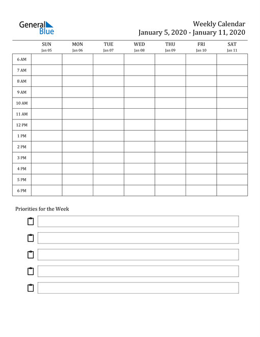Weekly Appointment Planner Template from cdn.generalblue.com