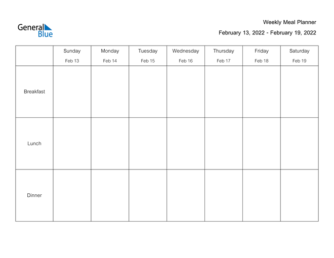 weekly calendar february 13 2022 to february 19 2022 pdf word excel