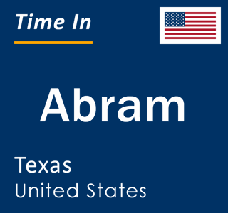 Current local time in Abram, Texas, United States