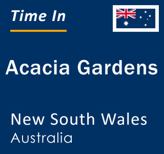 Current local time in Acacia Gardens, New South Wales, Australia