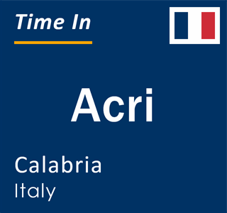 Current time in Acri, Calabria, Italy