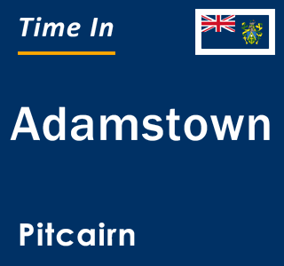 Current local time in Adamstown, Pitcairn