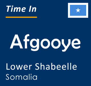 Current time in Afgooye, Lower Shabeelle, Somalia