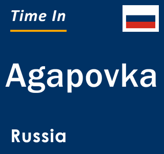 Current local time in Agapovka, Russia