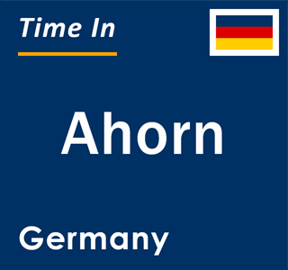 Current local time in Ahorn, Germany