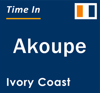 Current local time in Akoupe, Ivory Coast