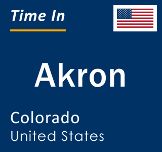 Current local time in Akron, Colorado, United States