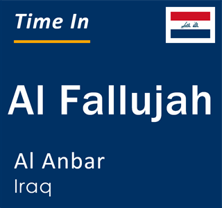 Current local time in Al Fallujah, Al Anbar, Iraq