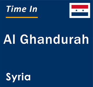 Current local time in Al Ghandurah, Syria