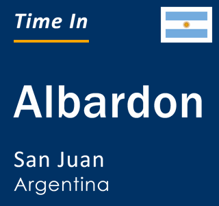 Current time in Albardon, San Juan, Argentina